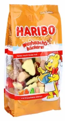 Obrázek produktu pro Haribo Vánoční sušenky ovocné žvýkačky s pěnovým cukrem 250 g