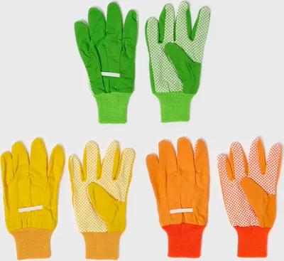 Image de HOMESCAPES Gants de jardinage pour elle & lui - set de 3 pièces aux couleurs vives