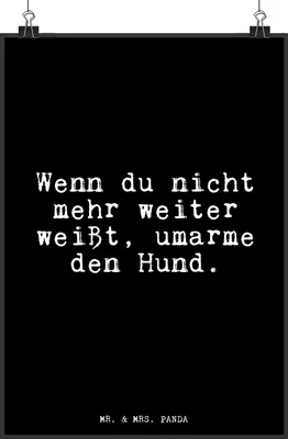Produktbild von Mr. & Mrs. Panda Bild Wenn du nicht mehr... DIN A5 - Schwarz - Geschenk, Plakat, Zitat, drucke, Haustier, Sprüche, Haus, Wanddeko, Herrchen, Wandbild, Wohnung, schön