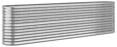 Productafbeelding van vidaXL Verhoogde plantenbak, verzinkt staal, 260x40x68 cm, zilverkleurig