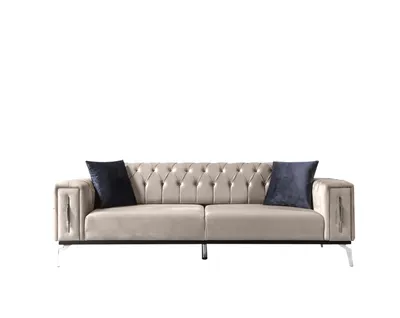 Produktbild von Couchgarnitur INCI : 3+2+1 / Farbe Creme- (3-er und 2-er mit Bettfunktion)