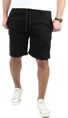 Produktbild von Tazzio Herren Jogginghose Sweat-Shorts Basic Printed Kurze Sweat-Hose TZ-18602 Schwarz 2XL