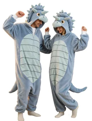 Productafbeelding van ABPTBAZ LZBXBXDA Uni volwassenen dinosaurus triceratops onesie pyjama dierenkostuum