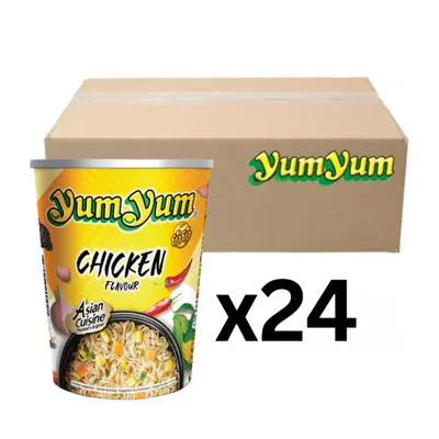 Produktbild von 24er-Pack Yum Yum Instantnudeln Huhn CUP 70g