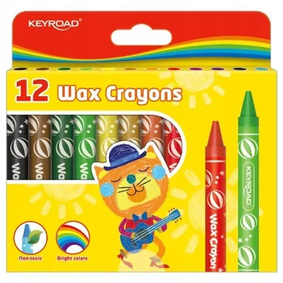 Image de Keyroad Crayons Cire 12 Couleurs Idéal pour Dessin
