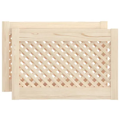 Produktbild von vidaXL Schranktüren 2 Stk. Gitterdesign 59,5x39,5 cm Massivholz Kiefer