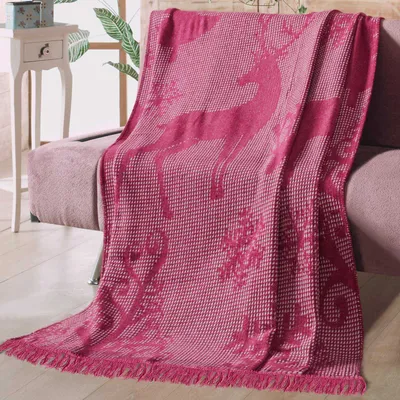 Zdjęcie produktu dla koc bawełniany 150x200 świąteczny wzór