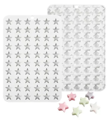 Produktbild von Silikon Mousse Kuchenform 60 kleine Sterne DIY Schokolade Seife Kerze Form hitzebeständig