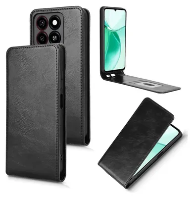 Produktbild von Für ZTE Blade A35 / A55 Magnetische Vertikale Wallet Fach Flip Kunstleder Hülle