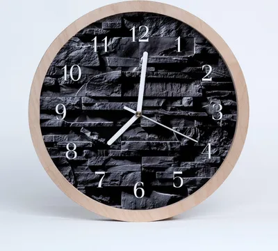 Produktbild von Holzuhr 20fi cm wanduhr - Steine