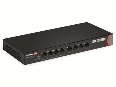 Immagine prodotto di Edimax Pro GS-3008P - Switch - Smart - 8 x 10/100/1000 (4 PoE+) - Desktop - PoE+ (72 W)