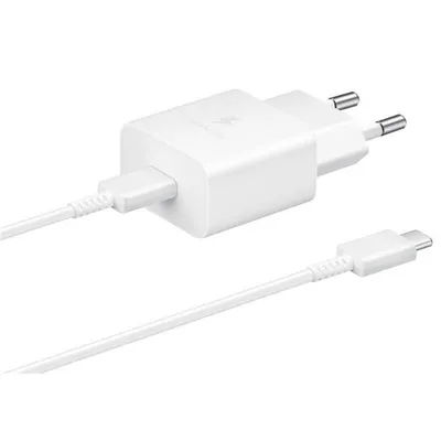 Image de Samsung cestovní nabíječka EP-T1510EWE + kabel USB-C, 15W, bílá (OOB bulk)