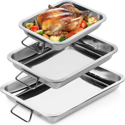 Obrázok produktu pre Obdĺžnikový oceľový pekáč 3 ks.