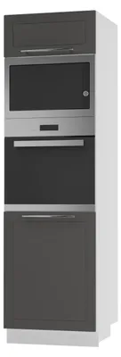 Produktbild von Backofenschrank Kvantum Q-D14/RU/60/207 mit Klappe 60cm Korpus- & Frontfarbe wählbar,graphit matt,weiß