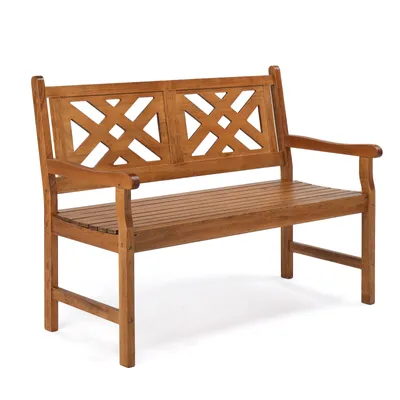 Produktbild von FCH zahradní lavička dřevěná parková lavička dřevěná lavička,2 - 3 osoby lavička zahradní zahradní nábytek,119 x 63 x 90CM,balkonová lavička