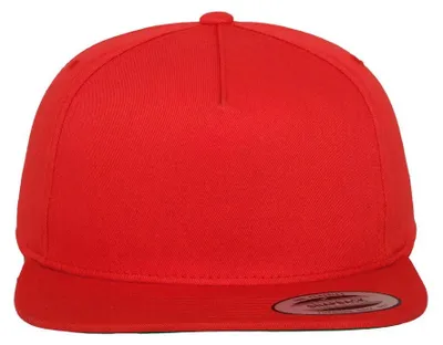 Image de Classic - Casquette snapback 5 panneaux FK1882 (taille unique) (rouge)