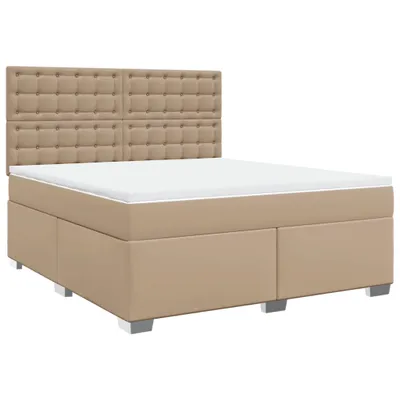 Produktbild von Boxspringbett Matratze Cappuccino-Braun 180x200 cm Kunstleder