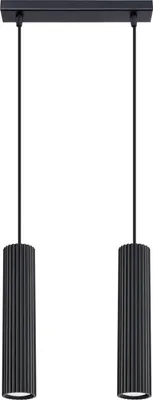 Produktbild von Pendelleuchte KARBON 2 schwarz 2xGU10 10W Aluminium 90x6.5x30cm Sollux Lighting