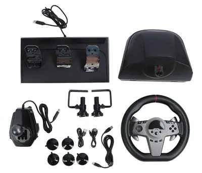 Obrázok produktu pre Herný volant s pedálovým radiacim pákou, dynamickou LED spätnou väzbou, 270-stupňovým otáčaním pre Switch PC