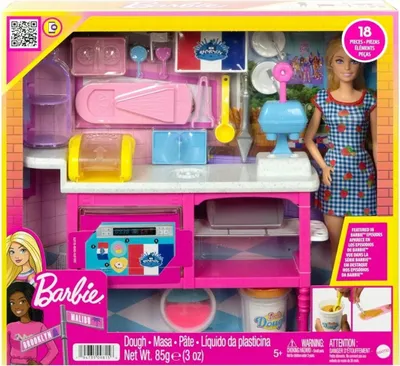 Image de Barbie Buddys Café Set de jeu avec poupée (blonde) et accessoires