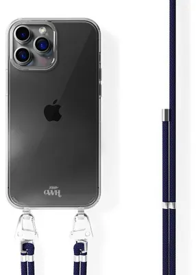 Produktbild von Navy Overload Transparant Cord Hülle  - Kompatibel mit iPhone 14 Pro