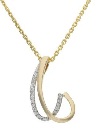 Produktbild von JuwelmaLux Anhänger 585/000 (14 Karat) Gold und Weißgold mit Brillanten JL10-02-3354