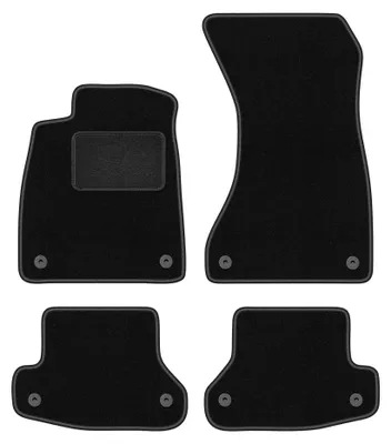 Image de Tapis de sol en moquette pour Audi A5 F53 2016- (coupé) – jeu 4 pièces, noirs, sur mesure – Wielganizator LUX