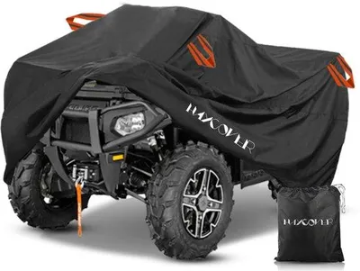 Immagine prodotto di Copertura impermeabile per ATV, resistente, in tessuto Oxford 210D, grande, per quad, moto, stoccaggio all'aperto, protezione da polvere, pioggia e raggi UV