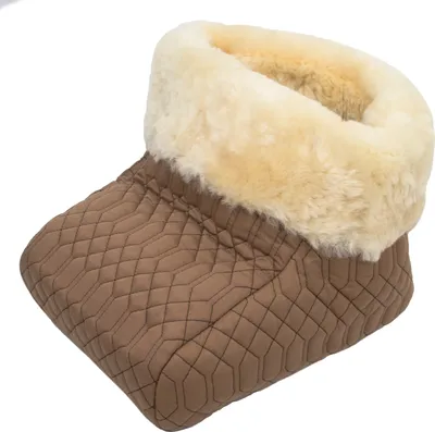 Produktbild von Fußsack Fußwärmer Steppstoff Camel Lammfell Gobi