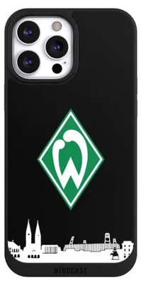 Produktbild von NIVOCASE Handyhülle für Apple iPhone 13 Pro Max  Hülle NIVOpure Case Schwarz Offizielles Lizenzprodukt SV Werder Bremen Skyline