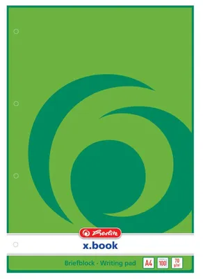 Productafbeelding van Herlitz schrijfblokken, x.book, A4, blanco, 100 vel, 5 stuks