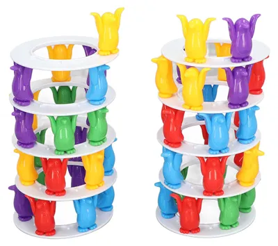 Produktbild von Balancierendes Blockstapelspiel Pinguine übung der Hand-Augen-Koordination Turmspiel Stapelspiel für 3-jährige Kinder
