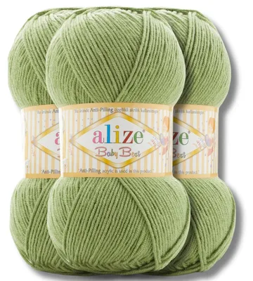 Produktbild von Alize 3x 100g Baby Best Wolle, Antipilling, Uni, Häkeln, Stricken (485)
