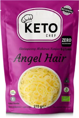 MAKARON (KONJAC) ANGEL HAIR BEZGLUTENOWY BIO 270 g (200 g) - KETO CHEF