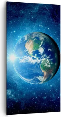 Produktbild von Bild auf Leinwand - Leinwandbild - Erde Universum Sterne Galaxie - 65x120cm - Wand Bild - Wanddeko - Leinwanddruck - Bilder - Kunstdruck - Wanddekoration - Leinwand bilder - Wandkunst - PA65x120-2943