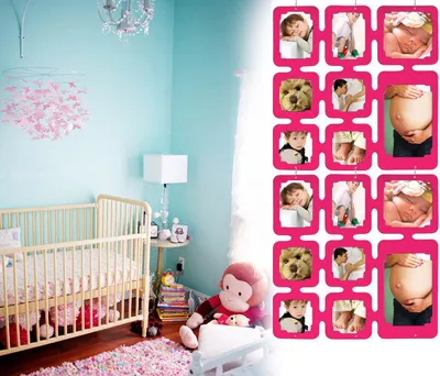 Produktbild von 2 Segmente Foto Raumteiler Pink