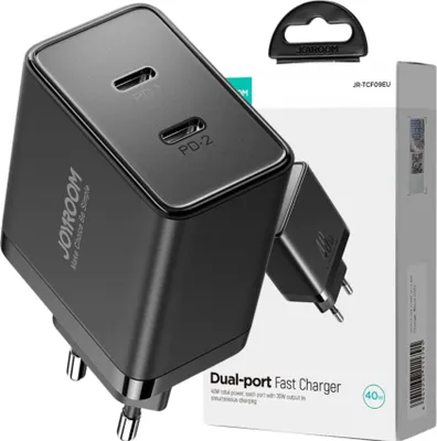 Obrázok produktu pre Joyroom Malá rýchla praktická nabíjačka 2Xusb-C 40W čierna