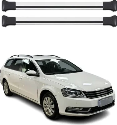 Image de OMAC Barres de toit en aluminium pour VW Passat B7 Variant 2010-2014 Gris 2x