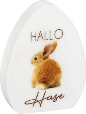 Produktbild von Standdeko Ei Hallo Hase