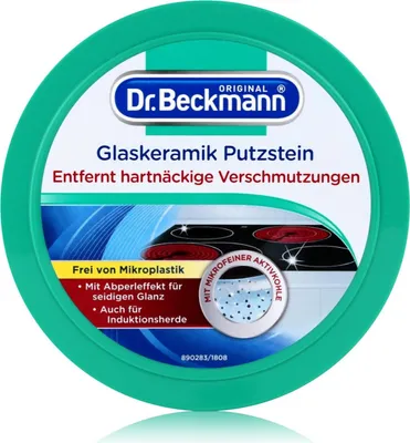 Immagine prodotto di Dr Beckmann | Pasta per la pulizia - 250 g - Pietra per la pulizia del vetroVetroVetroceramica - Protezione della superficie - Applicatore chiuso