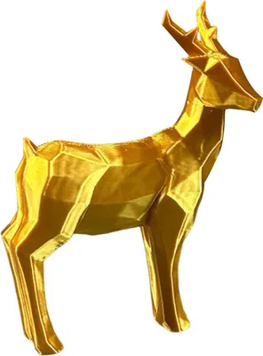 Produktbild von Weihnachts-Rentierfigur, 3D-gedruckte stehende Hirschstatue, kleine weiß/goldene Elchskulptur für Kamin, Eingangsbereich, Regale, Tischplatte, Homeoffice, Innendekoration