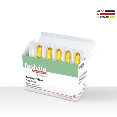 Produktbild von Genius Feelvita Nutrition Keranat® Haar Kapseln 3-Monatsvorrat (90 Kapseln)