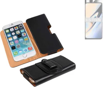 Produktbild von K-S-Trade Schützhülle Handyhülle kompatibel mit OnePlus 7 Holster Gürtel Tasche Schutzhülle Handy-Tasche Smartphone Case Seitentasche schwarz 1x