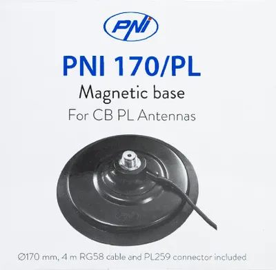 Immagine prodotto di Base magnetica PNI 170/PL 170 mm, stretta, con cavo da 4 m e connettore PL259