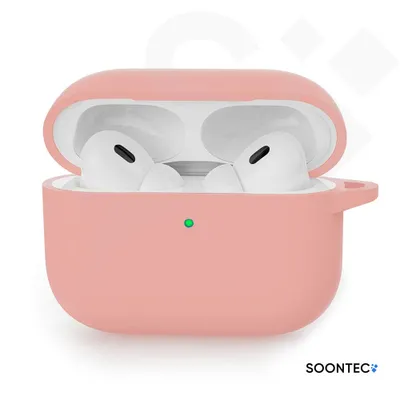 Obrázek produktu pro SOONTEC pouzdro na sluchátka Růžové pouzdro SOONTEC pro AirPods Pro 3. generace Pouzdro s kroužkem na karabinu