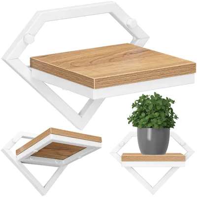Produktbild von Doron White Craft Metall-Wandblumenständer, KI-generiertes Bild