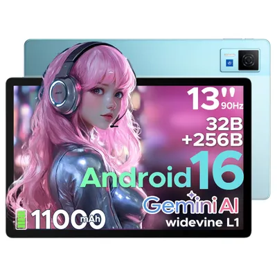 Produktbild von DOOGEE U13 Tablet - Android 16, 13 Zoll,32GB(6+26)GB RAM+256GB, 90Hz, 11000mAh/18W,Octa Core T620,5MP+13MP Kamera,Widevine L1,Vier Lautsprecher
