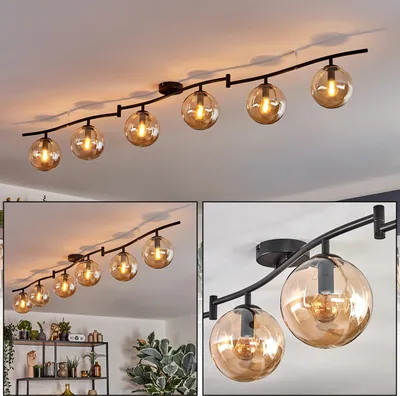 Produktbild von Fossobiubo Deckenlampe aus Metall/Glas in Schwarz