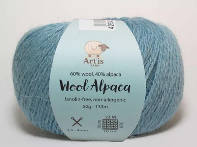 Obrázek produktu pro Příze Wool Alpaca Art'is: 60 % vlna, 40 % alpaka | Bez lanolinu (50 g/133 m) (520 modrých odstínů)