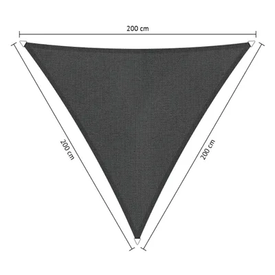 Zdjęcie produktu dla SHADOW COMFORT 2 x 2 x 2 m Markiza trójkątna Carbon Black Równoboczna